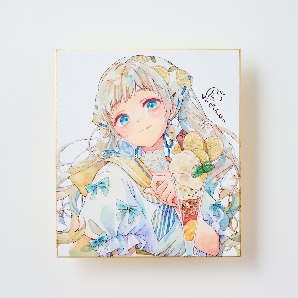 【ゆよん】サイン入り色紙 まどそふと セレクトオブリージュ 柚子奈ひよ 直筆サイン入り 色紙