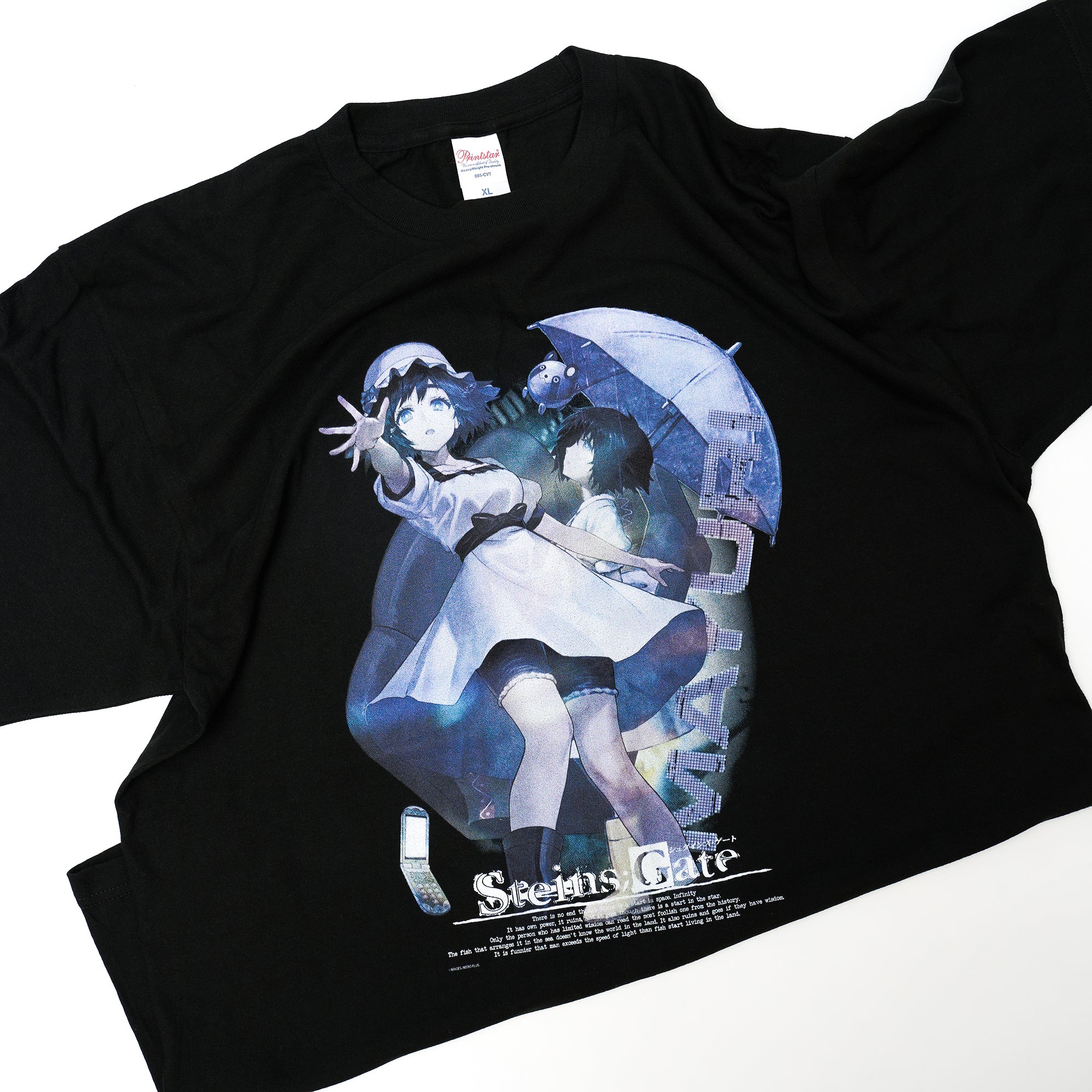 Tシャツ」（黒）《STEINS;GATE 15周年記念POPUP企画展》