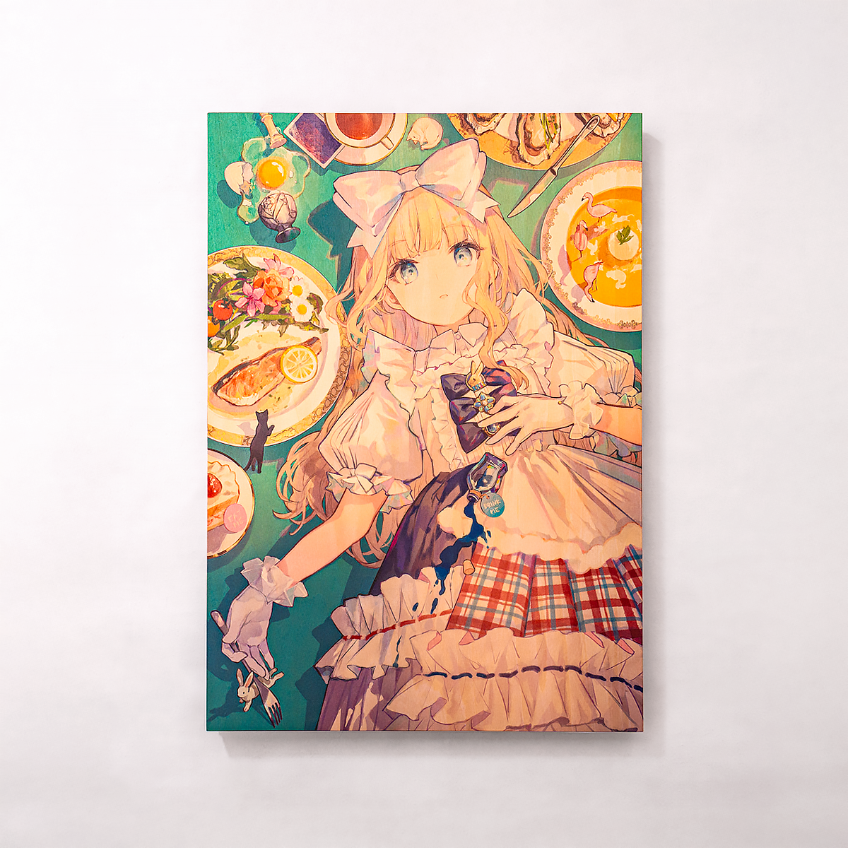 メ*ル様 藤ちょこ「木製パネル特殊加工アート（直筆サイン入り）」CreatorF 藤ちょこ》秋葉原ドンキCreatorFes第3回