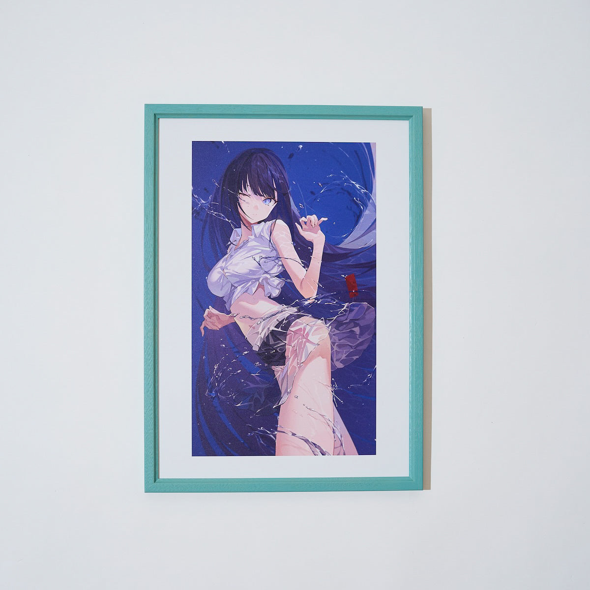 HxxG「青色木製フレーム・アルミ合板アート」<br>《彩コレクション24'》