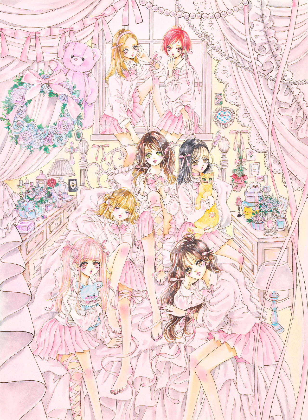 【ハニーレモンソーダ 完結記念展】額装高精細複製原画 2026年4月号カラーイラスト〈12月下旬発送予定〉