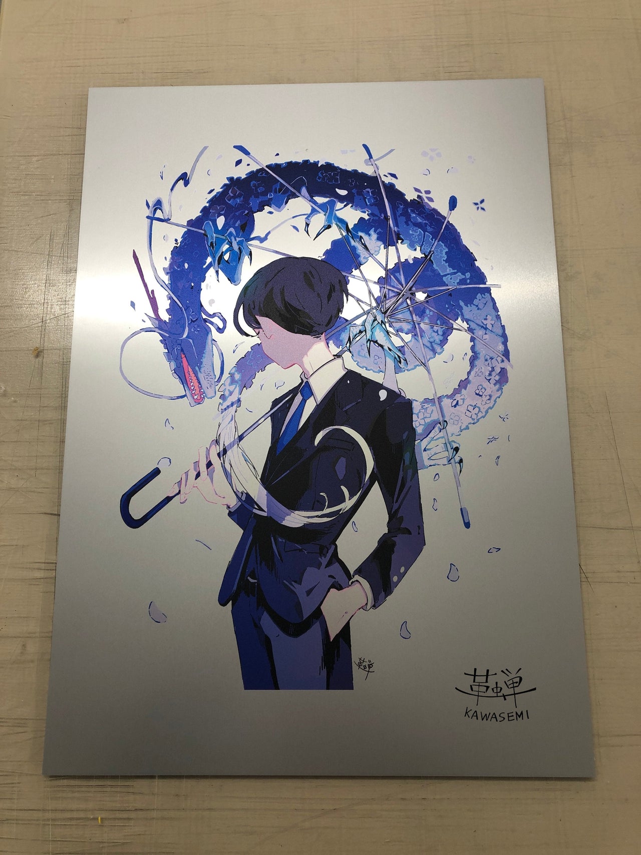 革蝉「アルミ合板特殊加工アート（A3）」<br>《Autumn Collection23'》