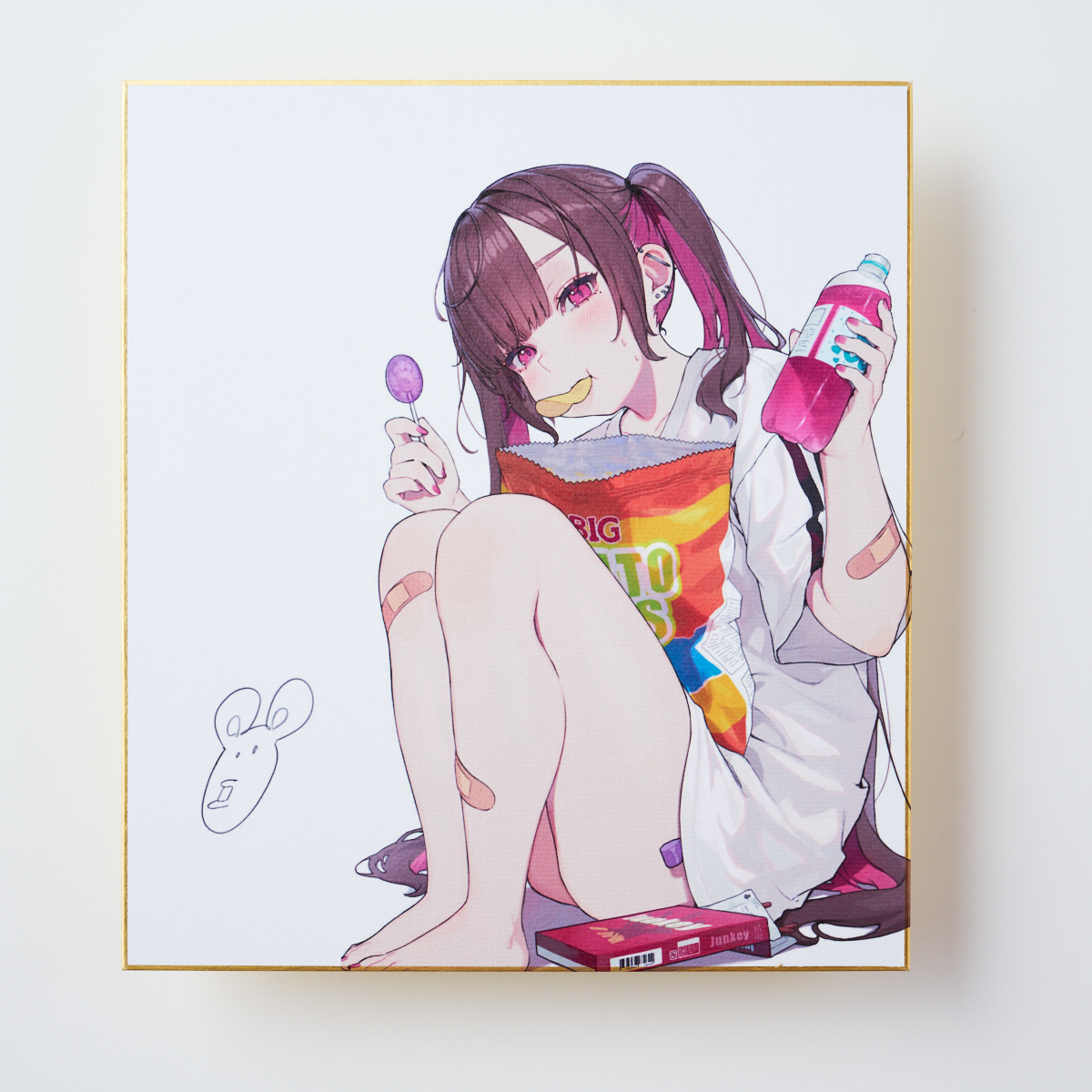 はむねずこ「サイン色紙＋instaアクキー2種＋チェキステッカー2種セット」<br>《ワンストHEART_BEAT コレクション24'》